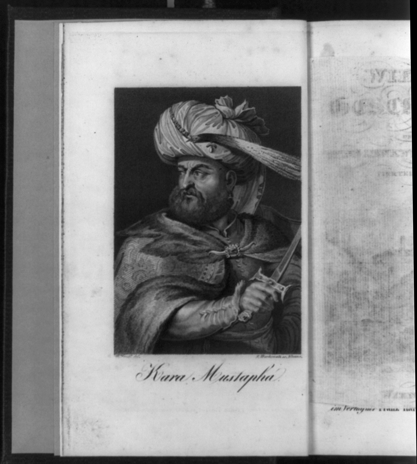 Grand Vezir Kara Mustafa, [no date recorded on caption card] — antique engraving