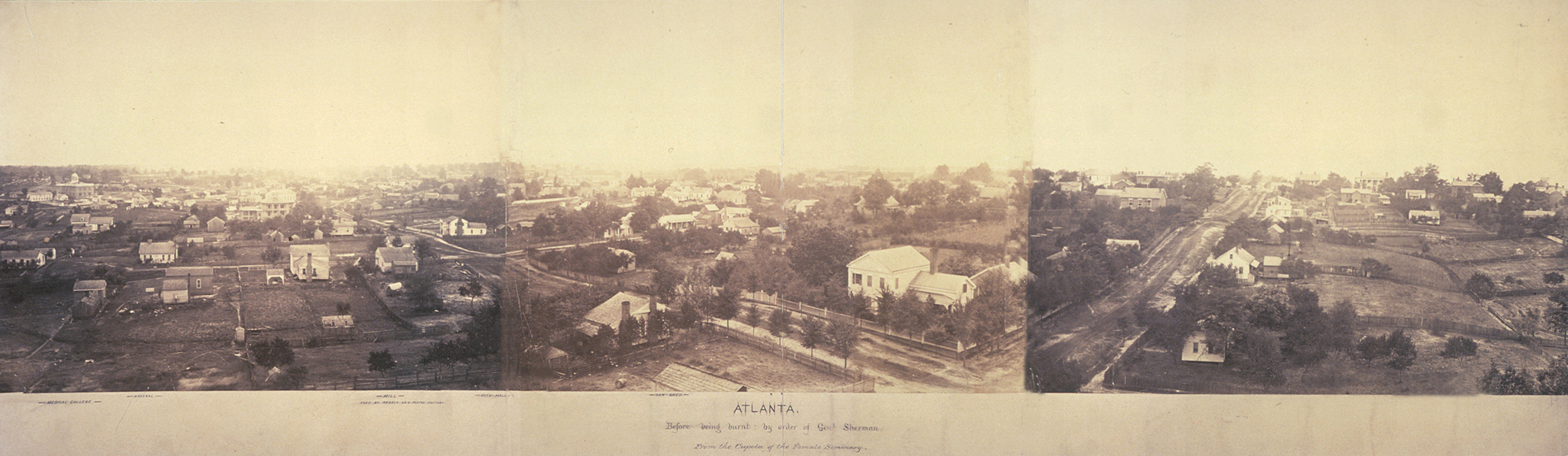 Atlanta before being burnt, Georgia, 1864, 1864 — historic image