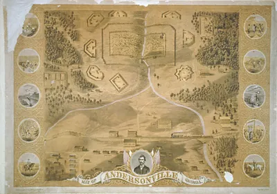 Map of Andersonville, Georgia