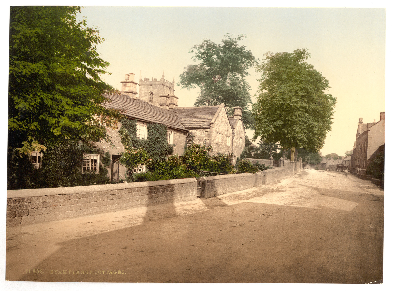 Eyam Plague Cottages Derbyshire England, [between ca. 1890 and ca. 1900]. — historic print
