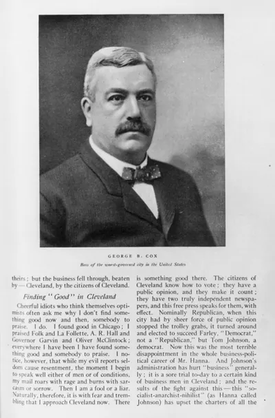 George B[arnsdale] Cox. Boss of the worst-governed city in the United States, [Cincinnati. Head and shoulders, facing right]