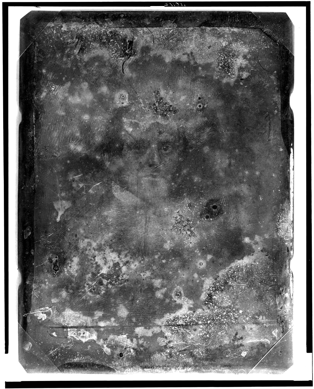 Unidentified man headan, 1844 — historic photograph