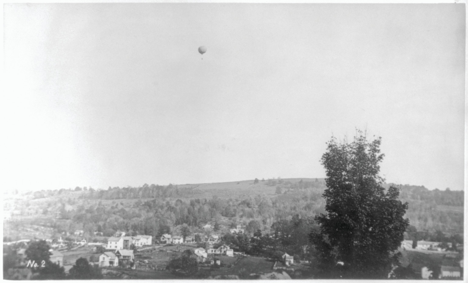 [Balloon in the air over Winsted, Conn., at altitude of 3050 feet], c1886 March 22. — historic photograph