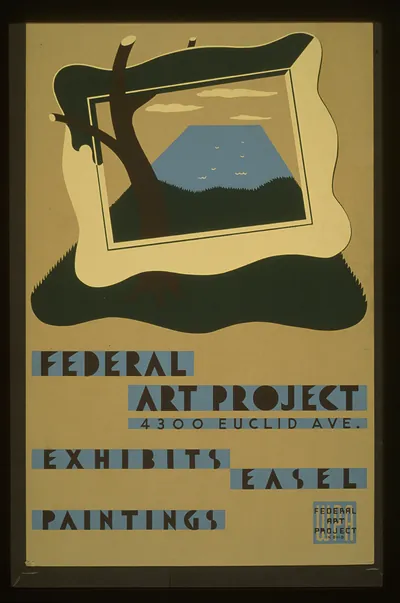 Federal Art Project 4300 Euclid Ave. exhibits easel paintings
