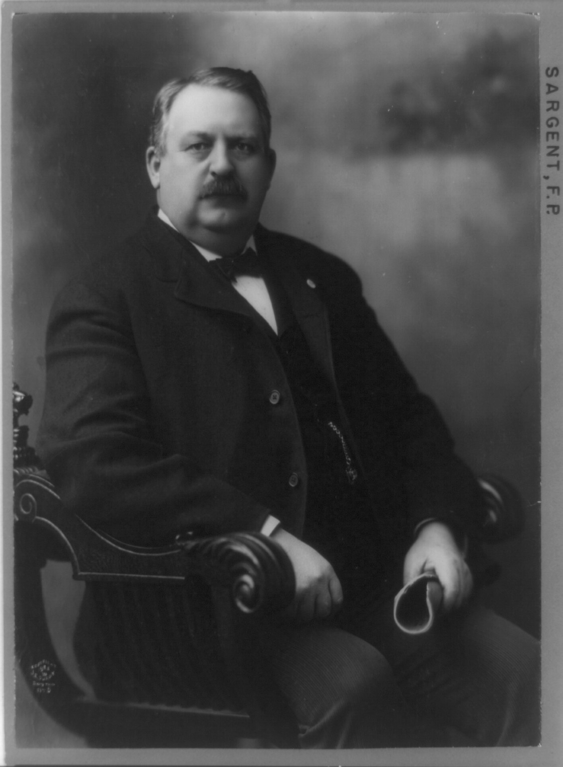 [Frank Pierce Sargent, three-quarter length portrait, seated, facing front], c1903. — historic photograph