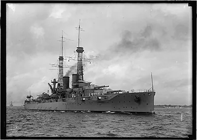Antique Portrait - Battleships - Nevada, U.S.S., in Hampton Roads