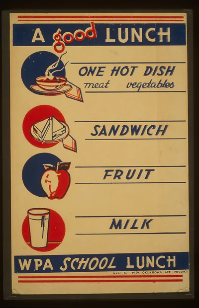 A Good Lunch: WPA School Lunch Poster