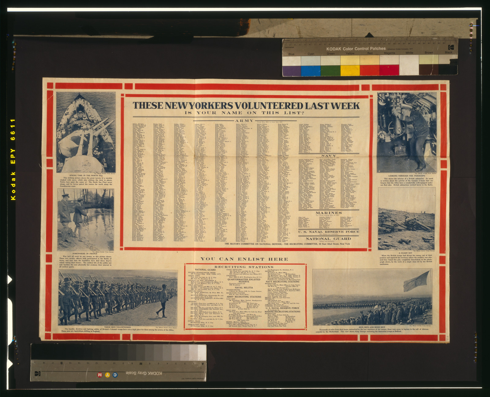 These New Yorkers volunteered last week--Is your name on this list?, [1917] — vintage poster