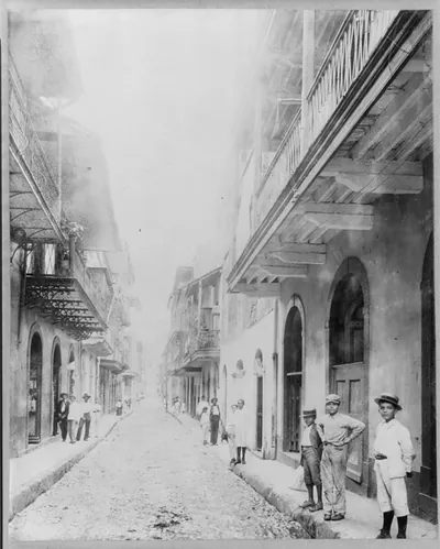 Street scene, Colon, Canal Zone, Republic of Panama