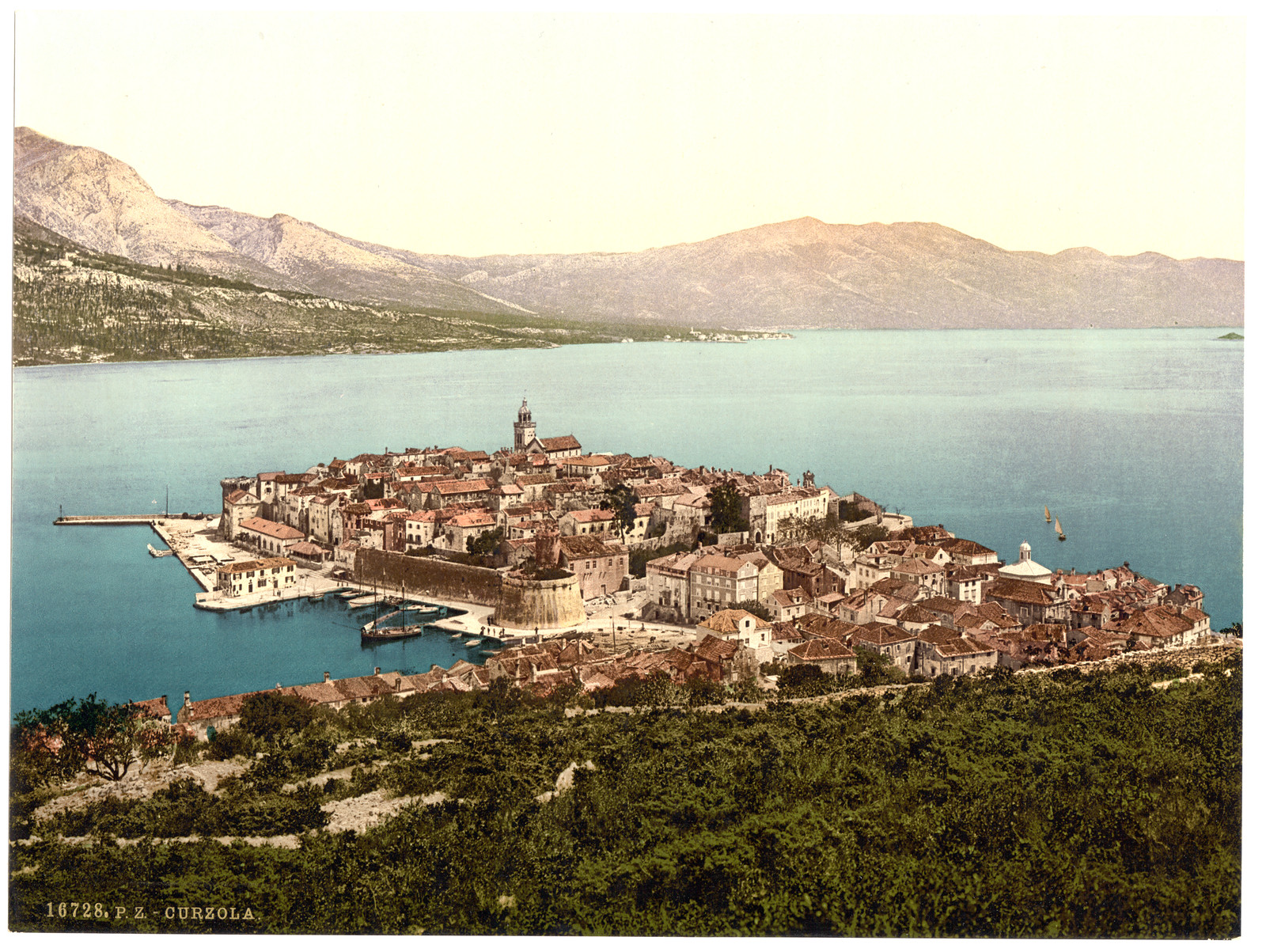 Curzola general view Dalmatia Austro-Hungary, [between ca. 1890 and ca. 1900]. — historic print