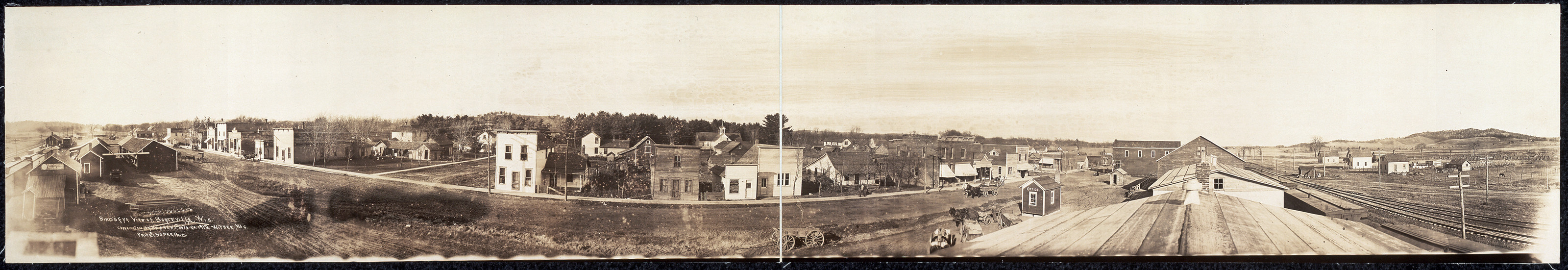 Birds eye view of Boyceville, Wisconsin, 1912, 1912 — historic image