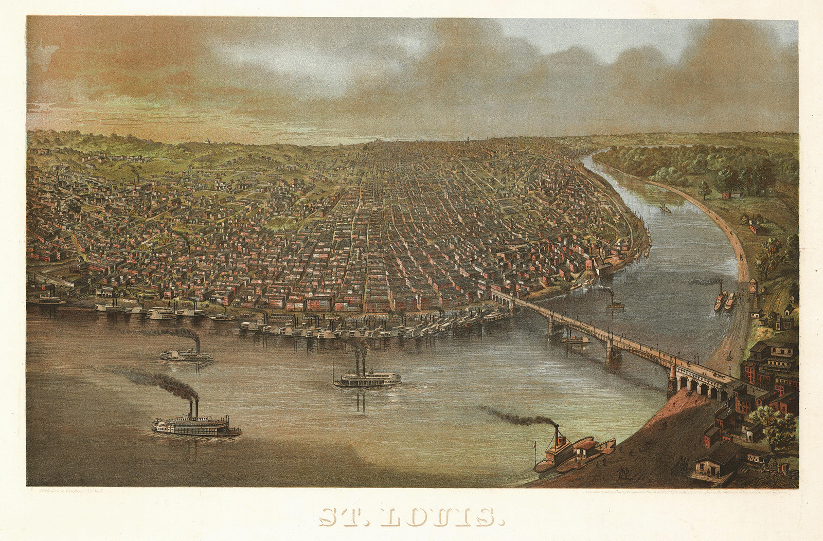 St. Louis, Missouri, 1873, 1873 — antique map