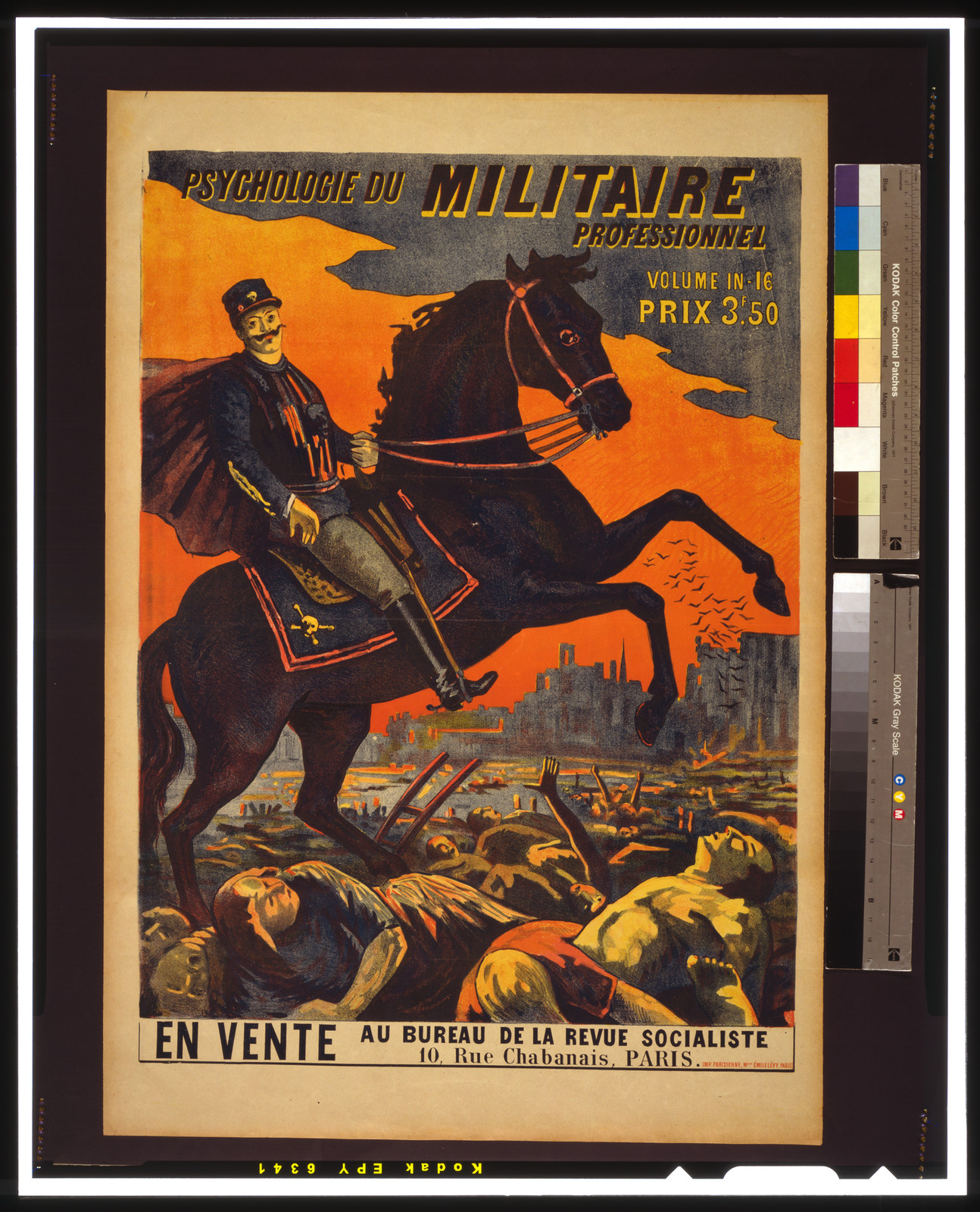Psychologie du militaire professionnel En vente au bureau de la Revue Socialiste [...] / Imp. Parisienne, Mson Émile Lévy, Paris., [ca. 1930] — vintage poster