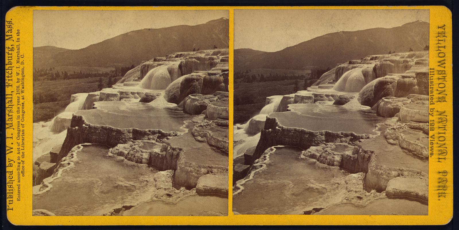 Mammoth Hot Springs Series. Upper Basins, 1876 — historic photograph