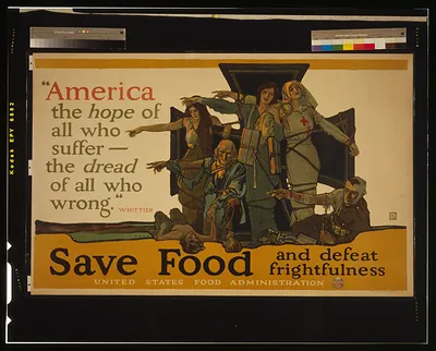 Antique Photo Print - America, the hope of all who suffer