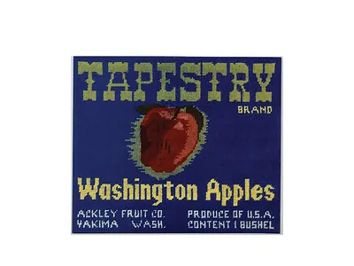 Tapestry Brand Washington Apples crate label