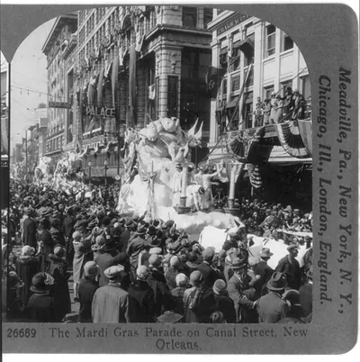 The Mardi Gras parade on Canal Street, New Orleans
