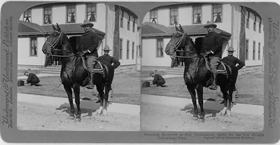 President Roosevelt at Fort Yellowstone, ready for his trip through Yellowstone Park
