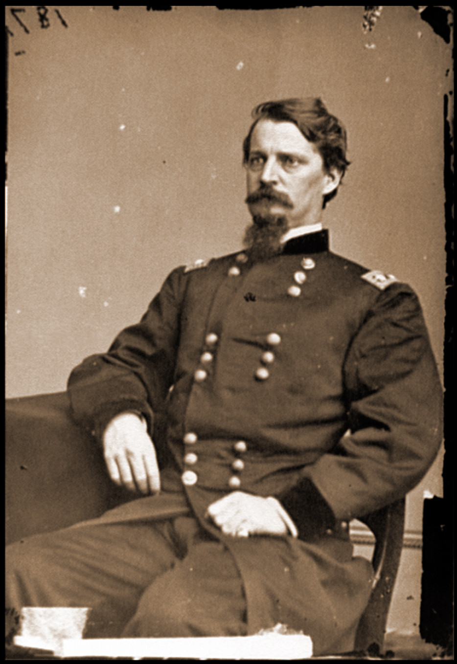 Portrait of Maj. Gen. Winfield S. Hancock officer of the Federal Army, 1860 — historic photograph