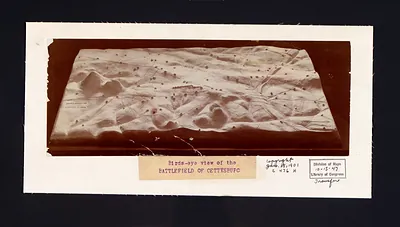 Birds-eye view of the Battlefield of Gettysburg
