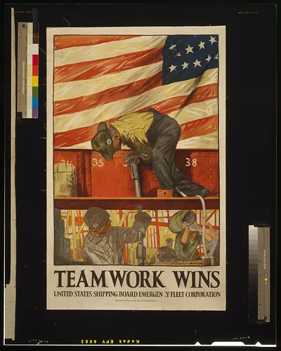 Teamwork wins - United States Shipping Board Emergency Fleet Corporation / Hibberd VB Kline ; Thomsen-Ellis Co., Baltimore, New York.