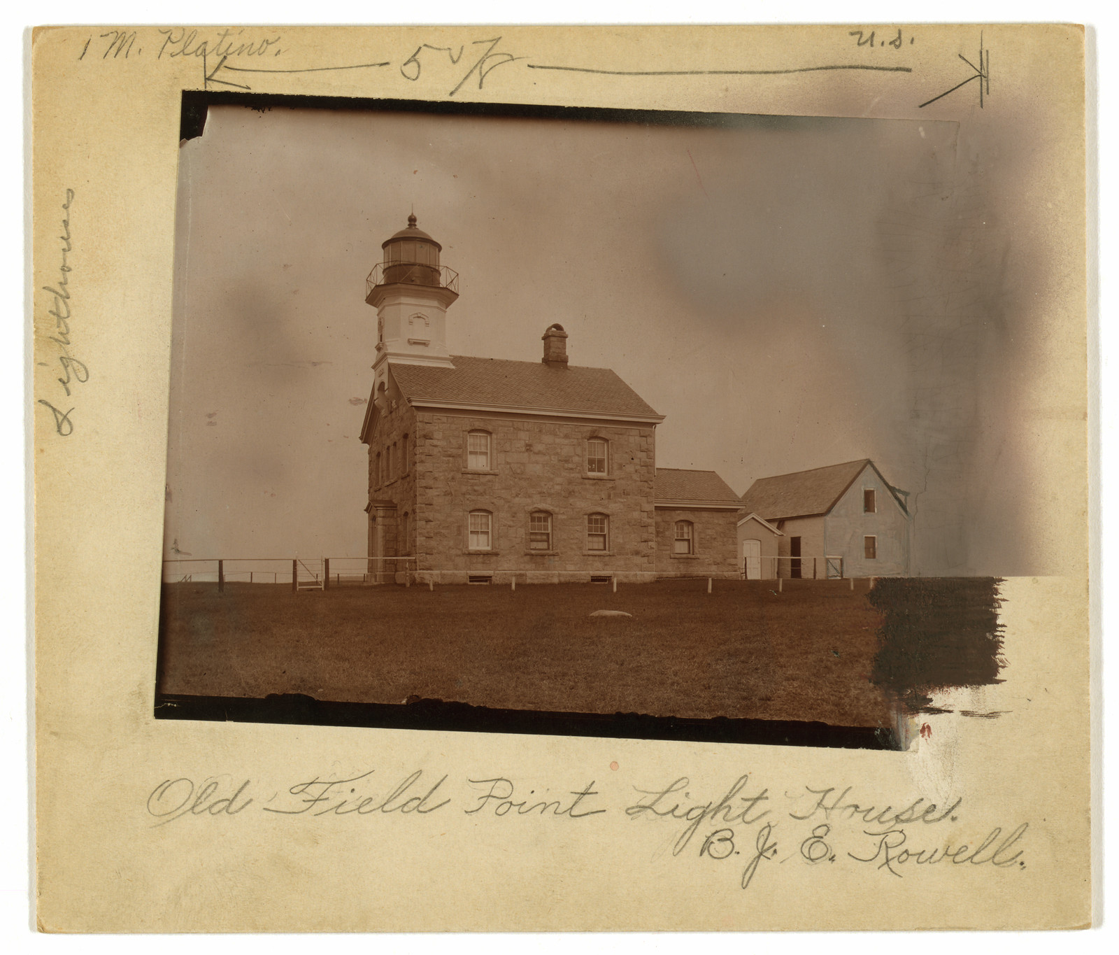 Old Field Point Light House, Long Island — historic image