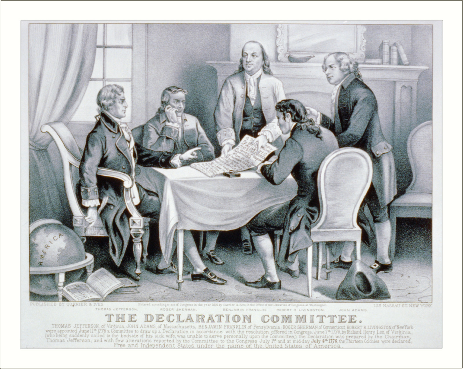 The Declaration committee, [New York] : Currier & Ives, 1876. — antique lithograph