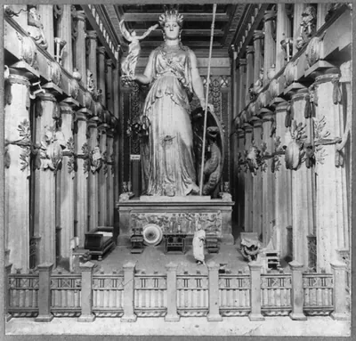 Interior of Parthenon as restored by Chipiez, Athens, Greece