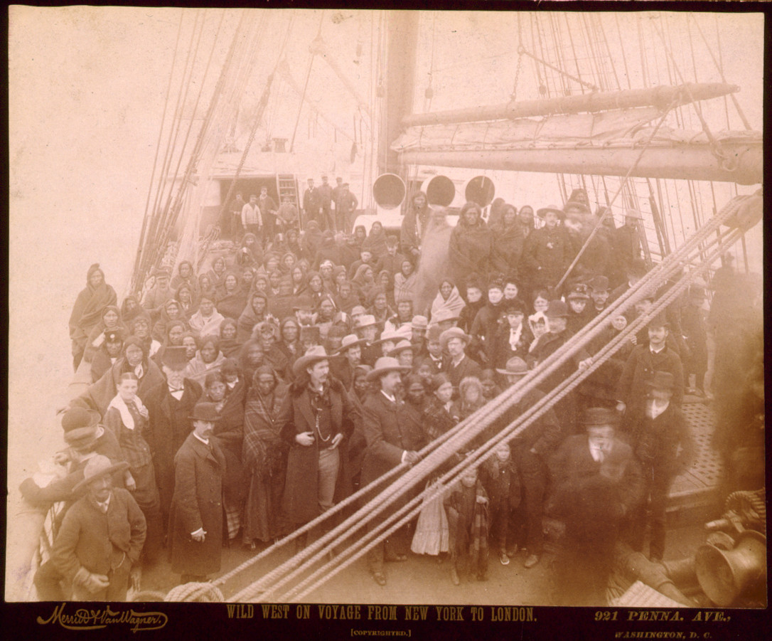Wild West on voyage from New York to London / Merritt Van Wagner., c1887. — historic photograph