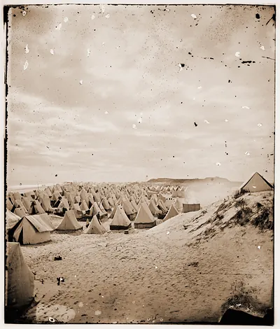 Federal camp on beach