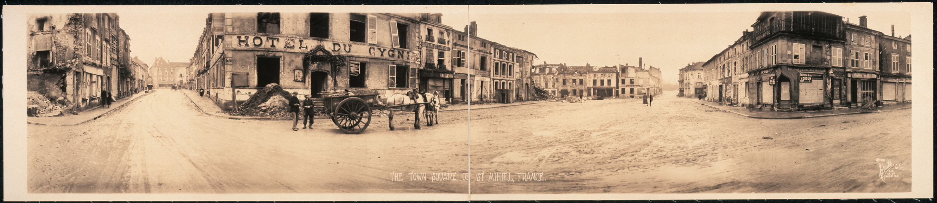 The Town square of St. Mihiel, France, 1918, 1918 — historic image