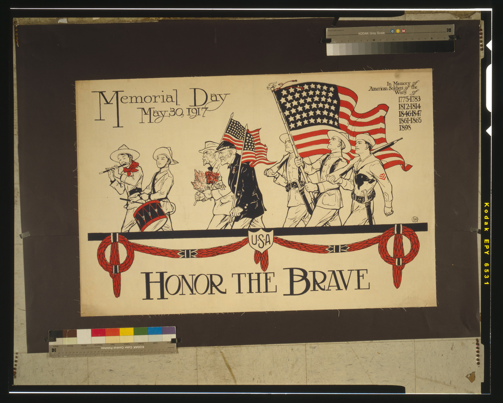 Honor the brave, Memorial Day, May 30, 1917, 1917 — vintage poster