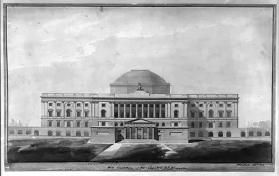 [United States Capitol, Washington, D.C. Elevation of west front with propylaea]