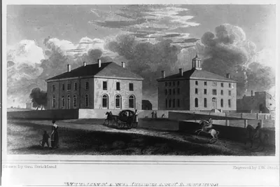 Widows' and orphans' asylum / drawn by Geo. Strickland ; engraved by J.W. Steel.