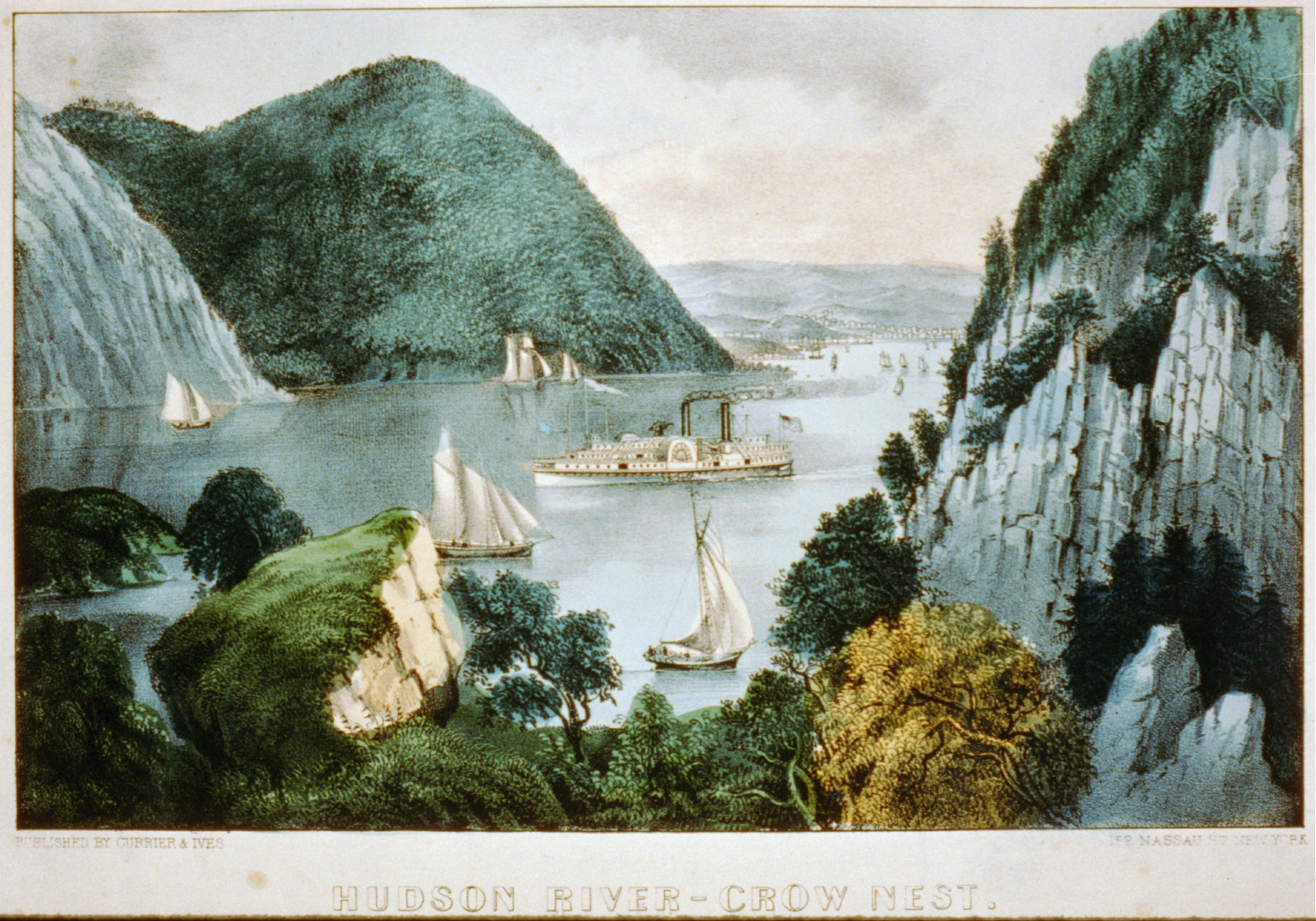 Hudson River--crow nest, New York : Published by Currier & Ives, [between 1856 and 1907] — antique lithograph