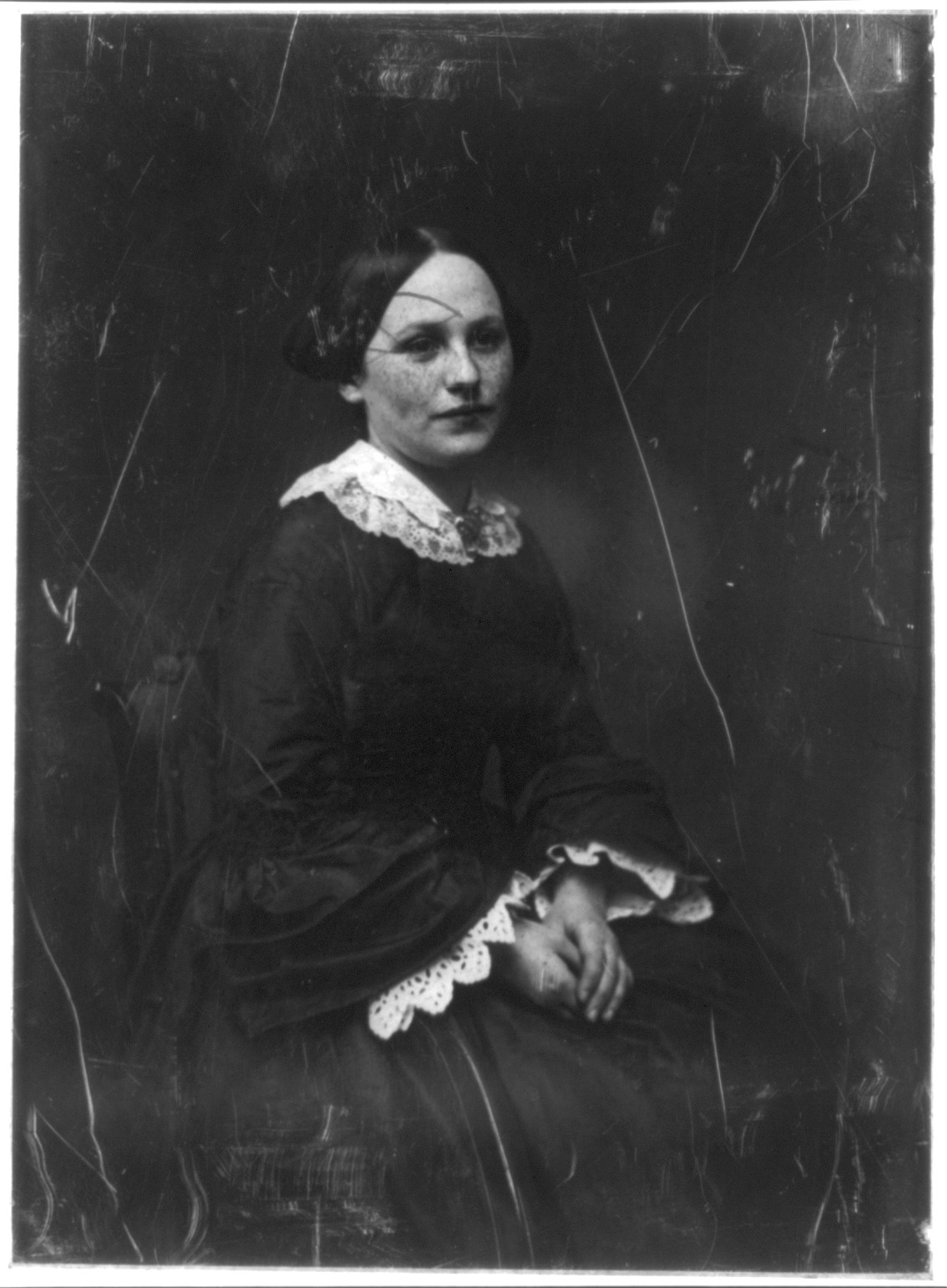 Unidentified woman abou, 1844 — historic photograph