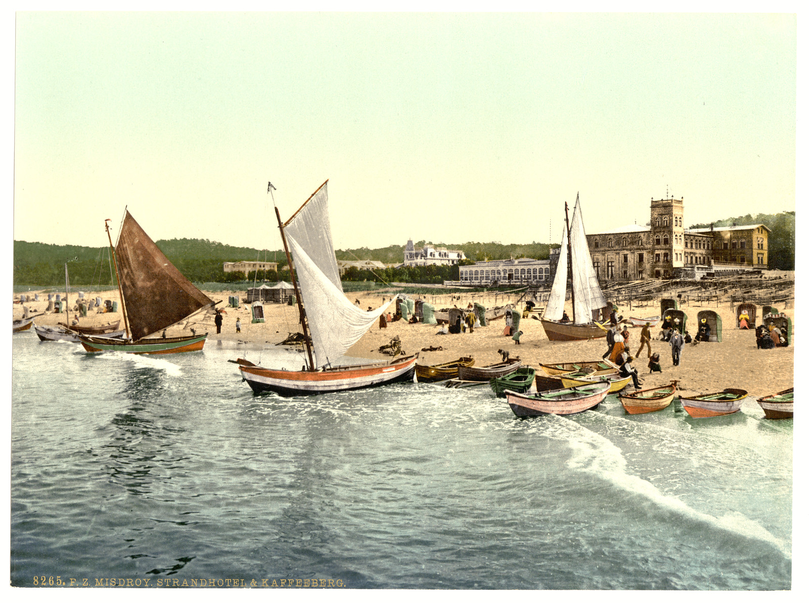 Hotel on the beach and Kaffeeberg Misdroy Pommeraina Germany (i.e. Miedzyzdroje Poland), [between ca. 1890 and ca. 1900]. — historic print