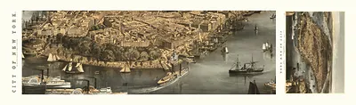 City of New York panoramic bird's-eye view