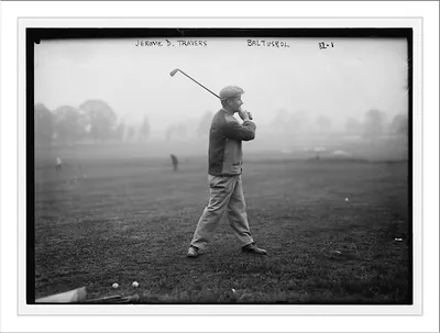 Jerome D. Travers, playing golf, Baltusrol