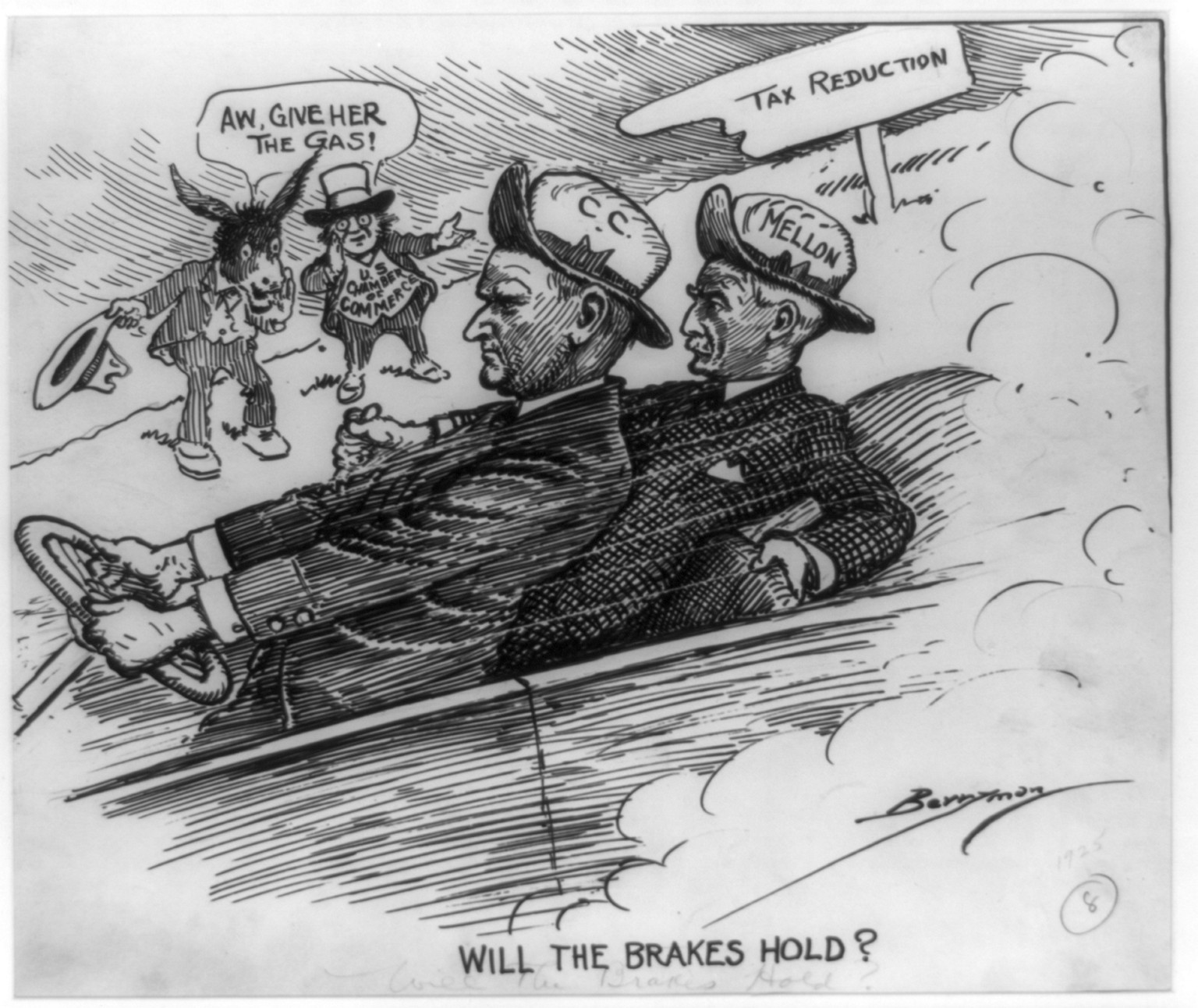 Will the brakes hold? / Berryman., 1925 — historic drawing