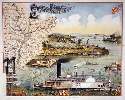 Mississippi river steamboat / executed by the Heliotype Printing Co., Boston, Mass. U.S.A.