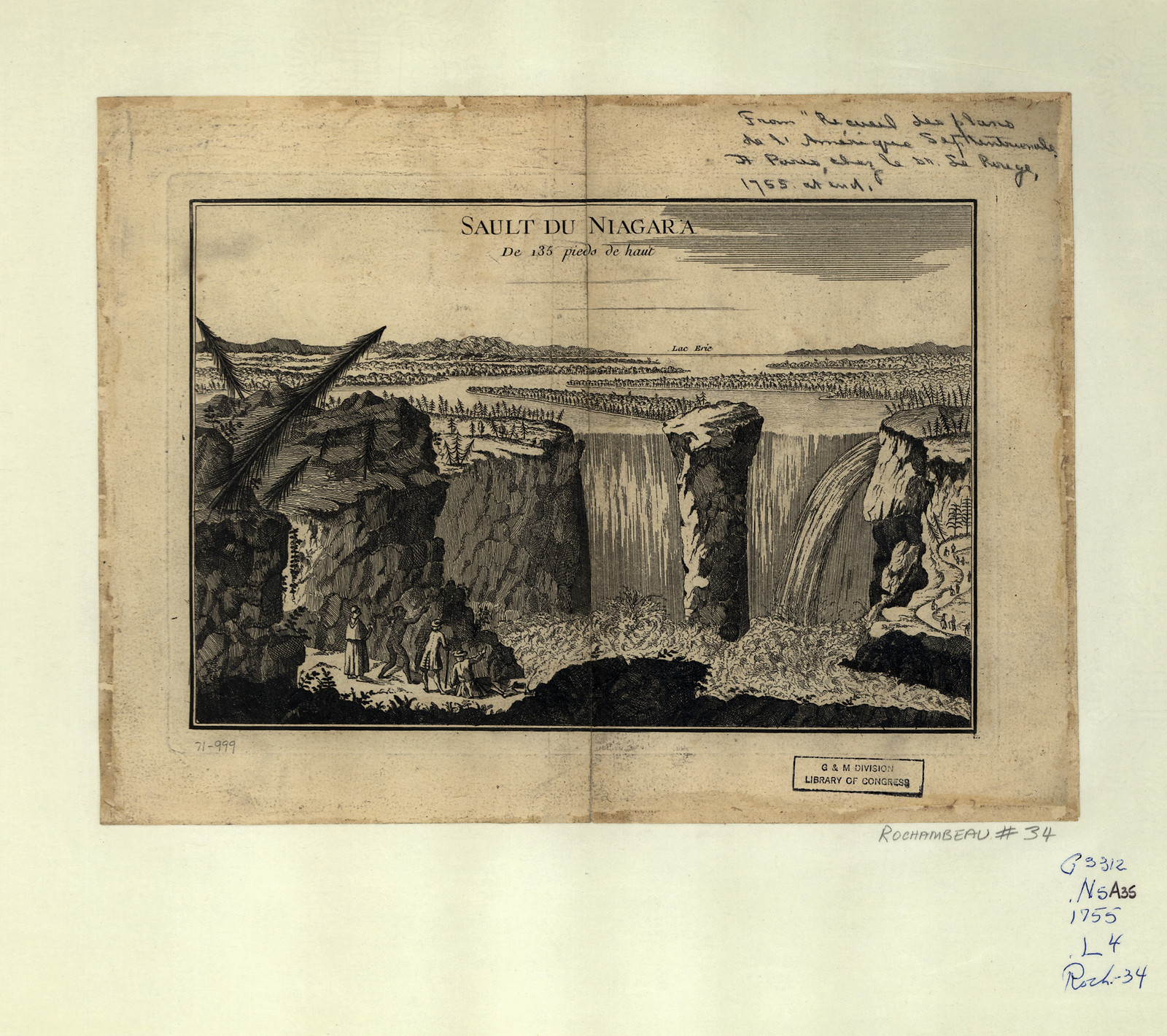 Sault du Niagara, De 135 pieds de haut — historic image