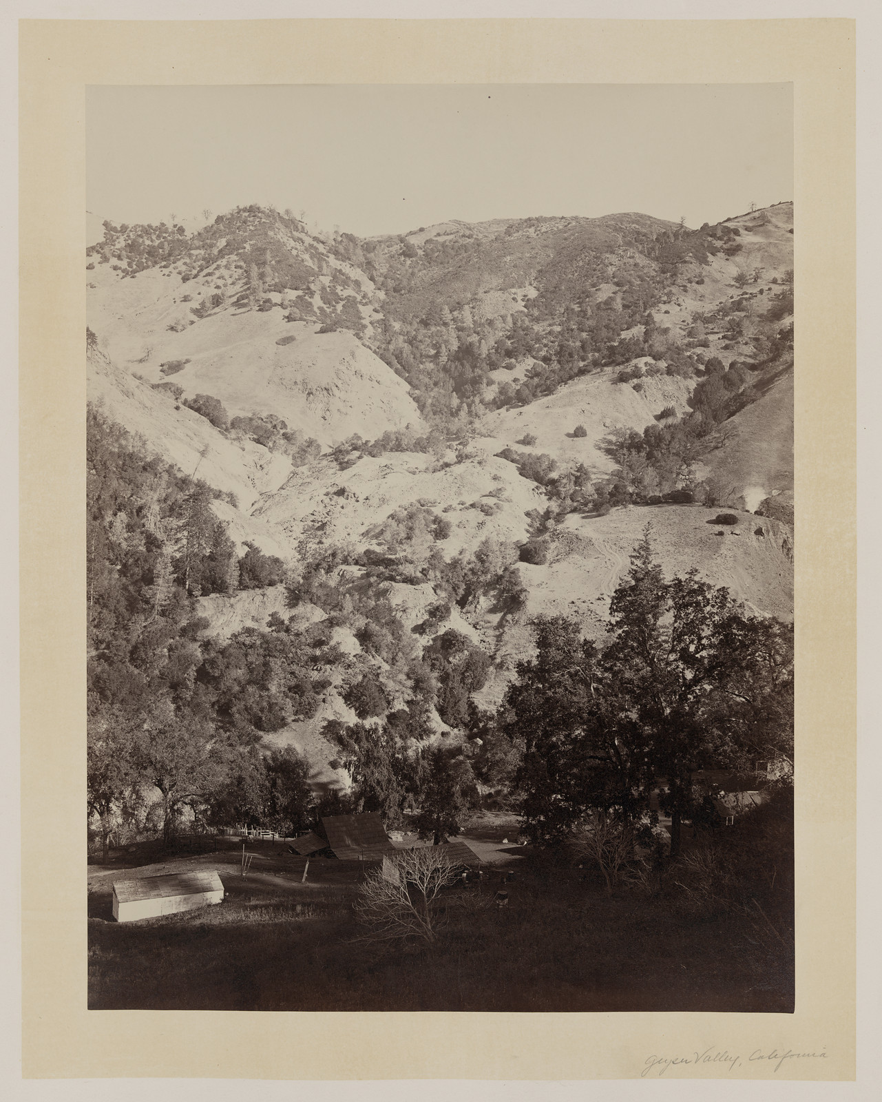 Geyser Canyon, from the hotel, [ca. 1868] — historic photograph