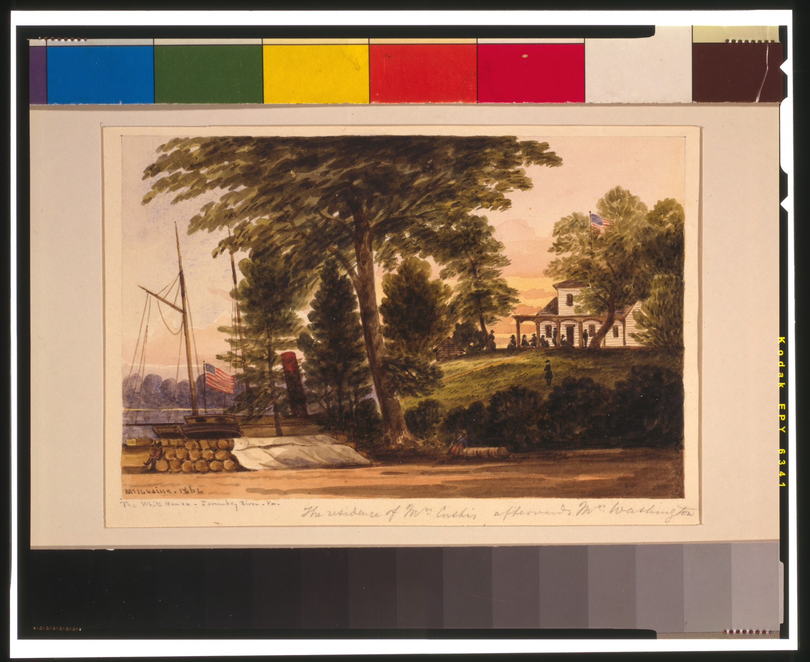 The White House - Pamunkey River, Va. / McIlvaine., 1862 — historic drawing