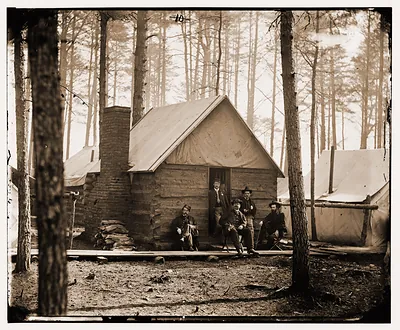 Brandy Station Virginia. Officers winter quarters headquarters Army of the Potomac