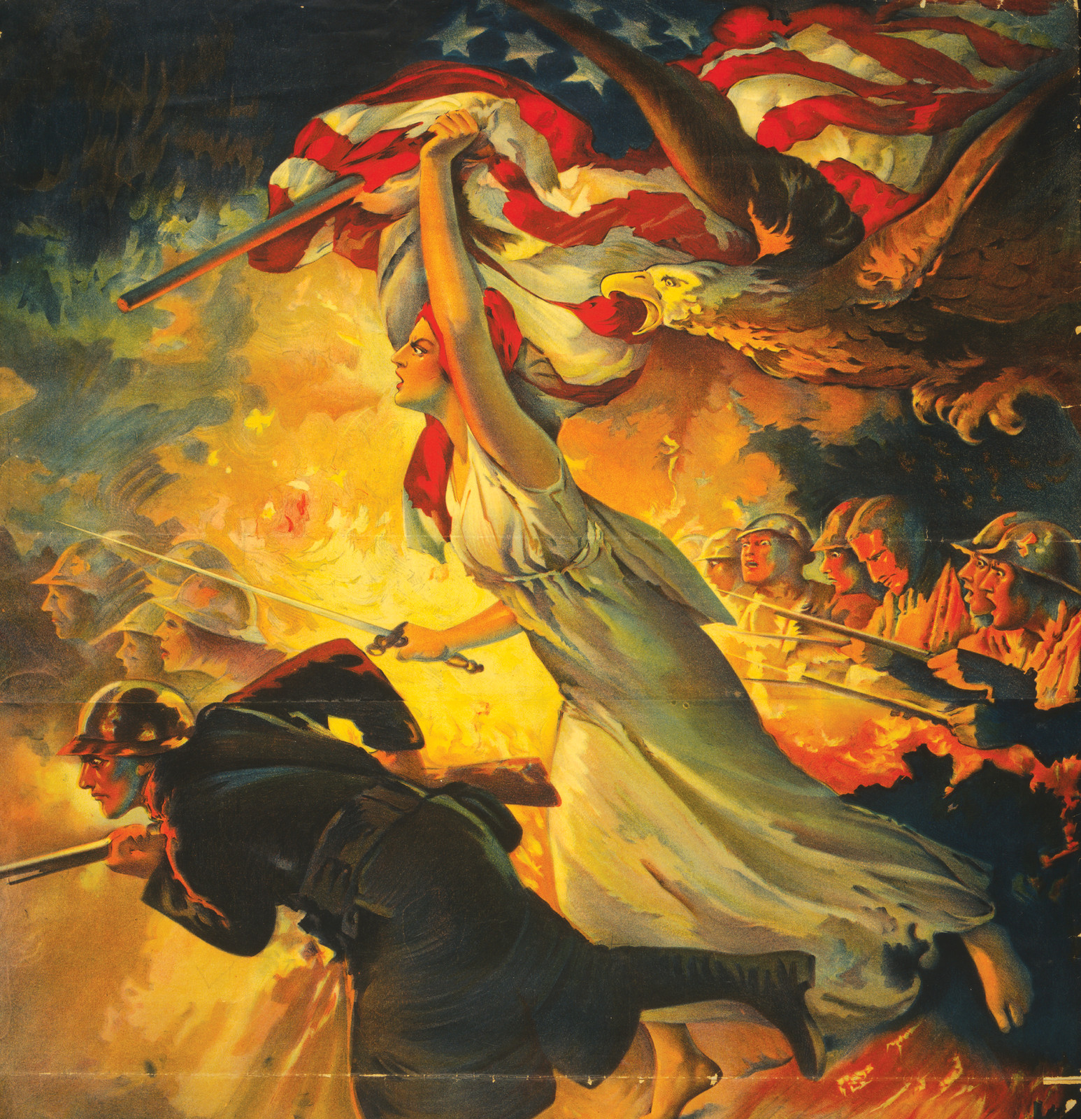 Carry on! Buy Liberty Bonds to your utmost / Edwin Howland Blashfield., New York : Heywood, Strasser & Voigt Litho. Co., c1918. — vintage poster