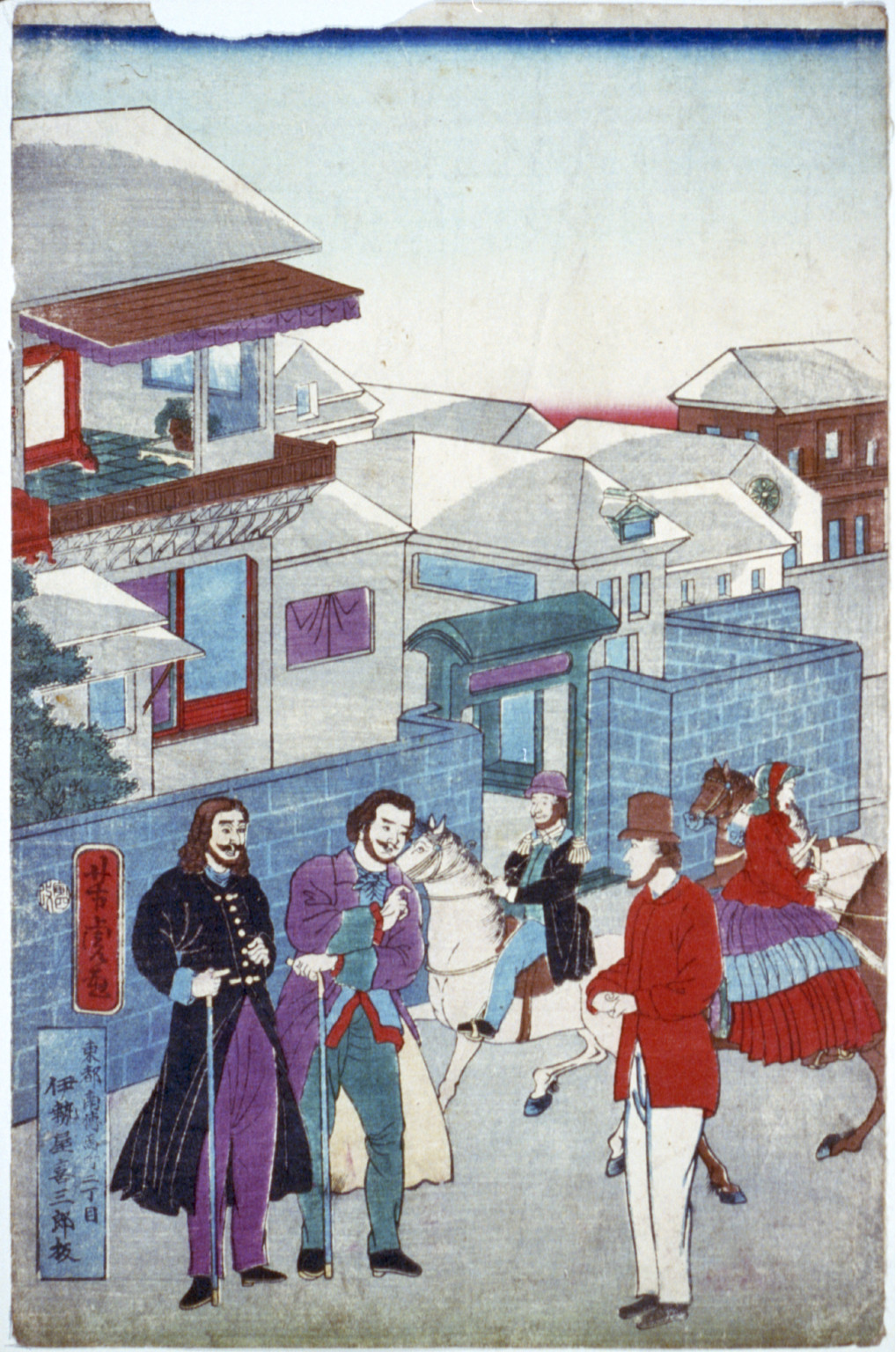 [Yokohama ijin yashiki]TITLE TRANSLATION:[Foreign settlement house in Yokohama]., 304 — historic print