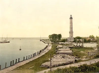 Lighthouse Swinemunde Pommeraina Germany (i.e. Świnoujście Poland)