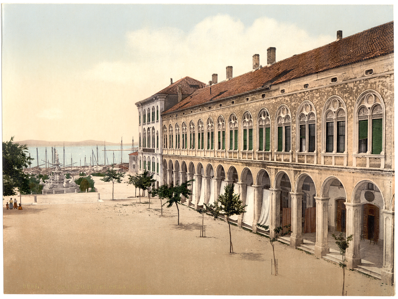 Spalato Hotel de Ville Dalmatia Austro-Hungary, [between ca. 1890 and ca. 1900]. — historic print