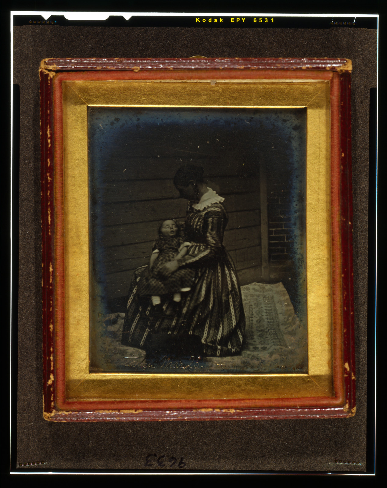 W. Mitchell McAllister in his nurses lap, 1844 Mar. 25. — historic photograph